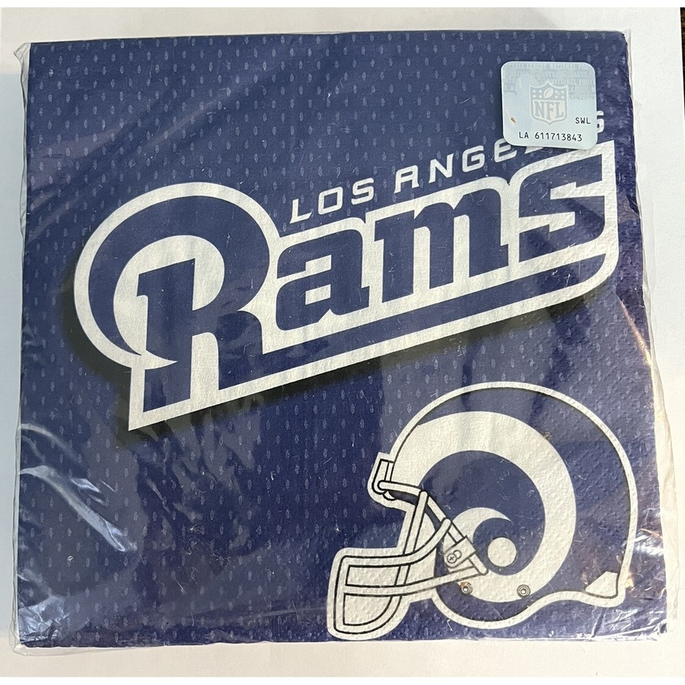 Vintage LA Rams Luncheon Napkins NFL Football Party Un-Opened Pack of 36 2ply